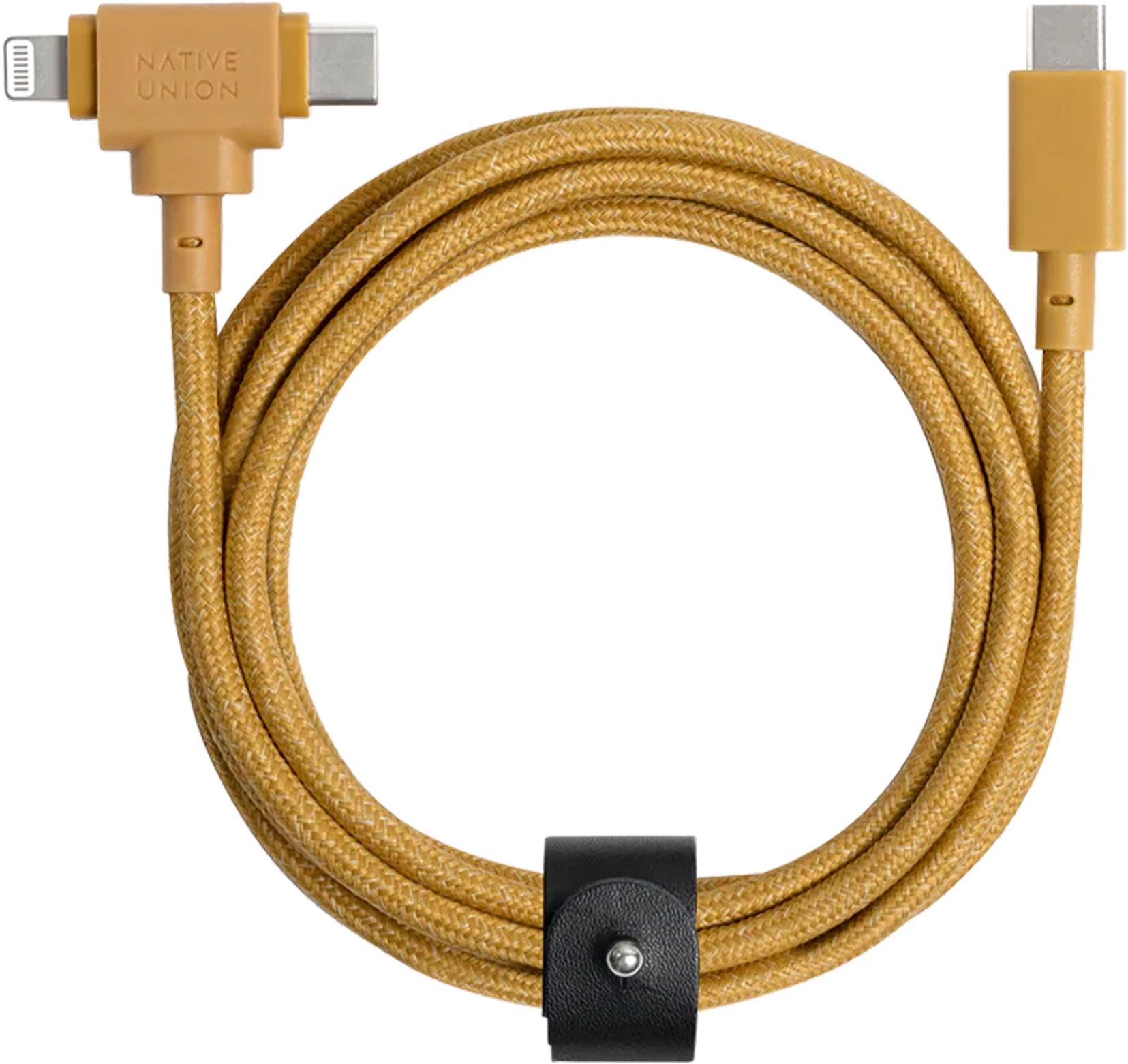 Кабель USB-C to USB-C/Lightning Native Union Belt Cable Universal Kraft (1.5 m)